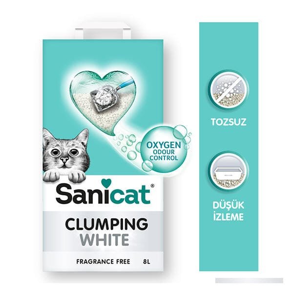 sanicat clumping white kedi kumu 8 lt topaklanan kedi kumlari sanicat 38042 23 O kedi kumu 2 | Shuayip.com